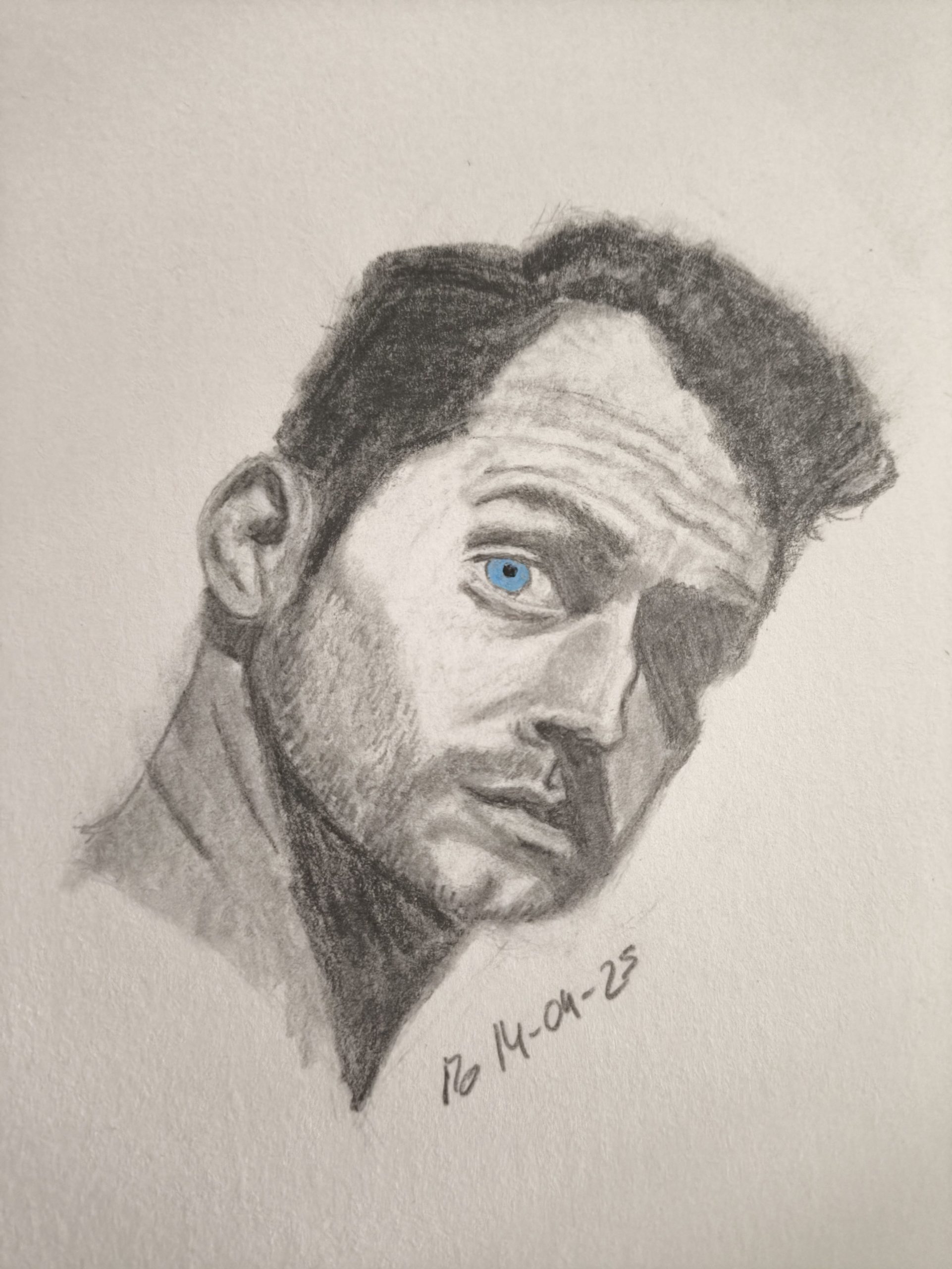 Portrait of Henry Cavill in graphite pencil