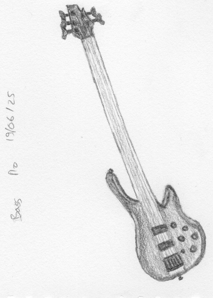 Bass guitare graphite pencil