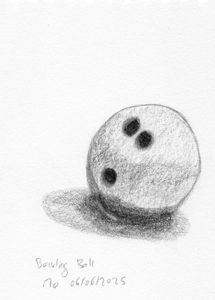 bowling ball graphite pencil