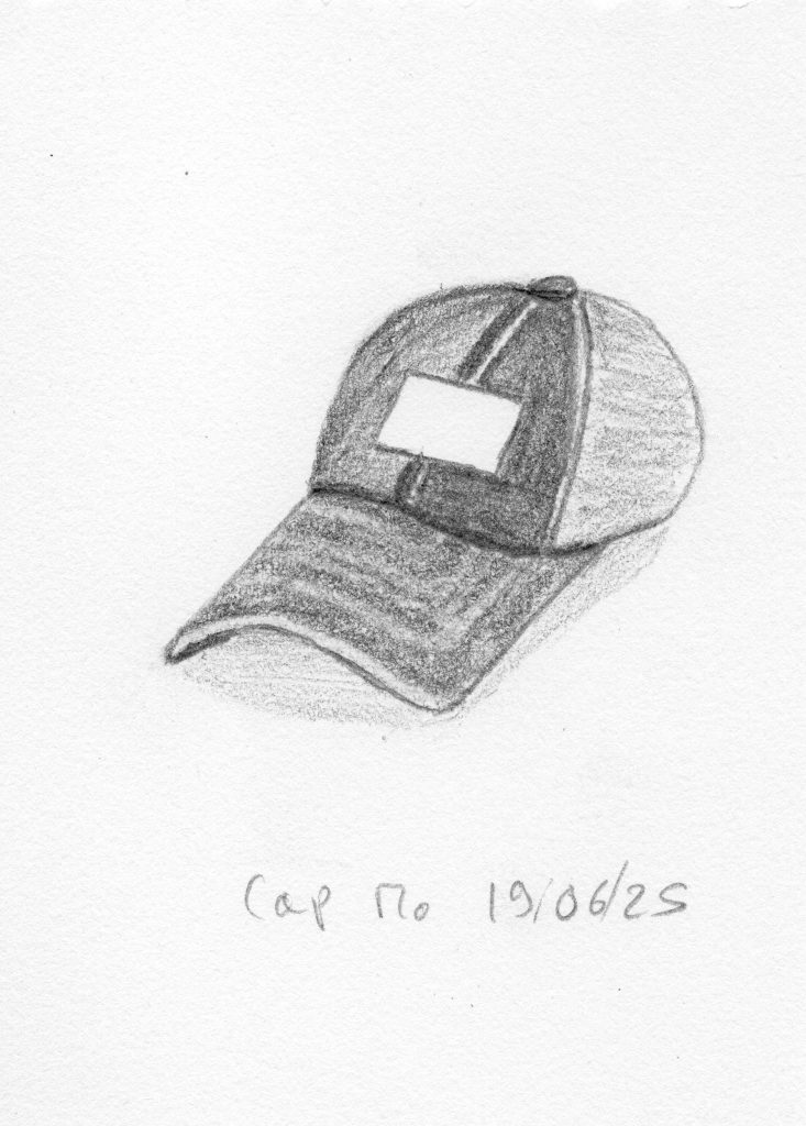baseball cap graphite pencil