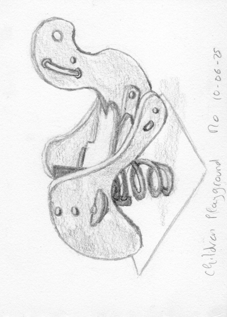 children playground graphite pencil