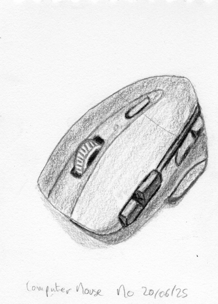 computer mouse graphite pencil