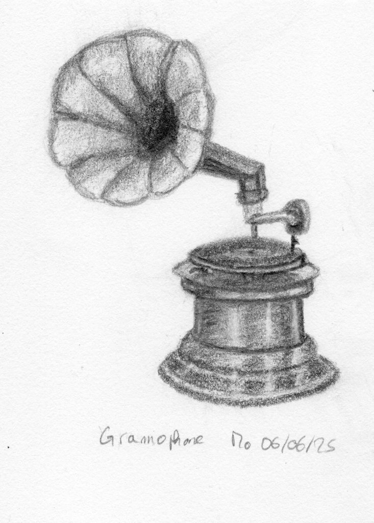 gramophone graphite pencil
