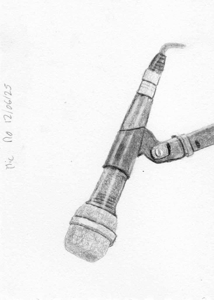 microphone mic graphite pencil