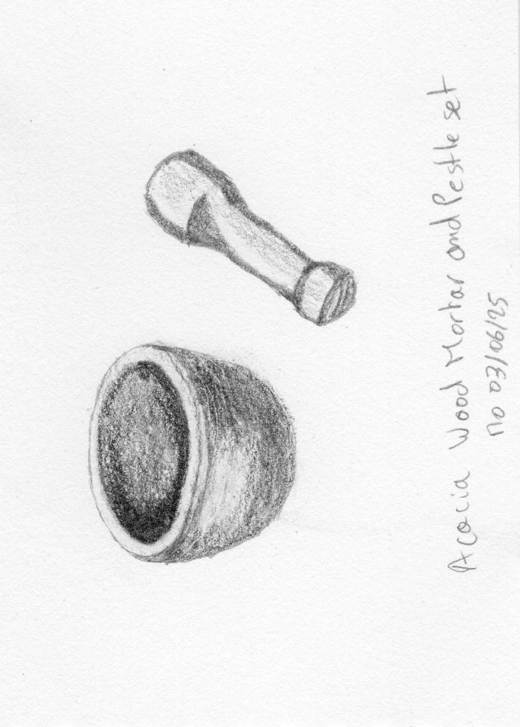 pestle and mortar set graphite pencil