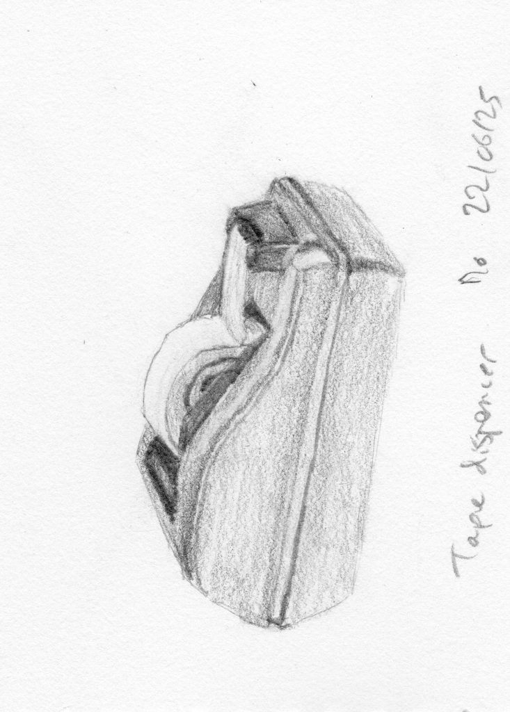 tape dispencer graphite pencil