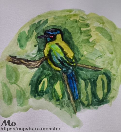 My first painting of a bird